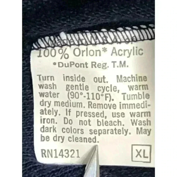 Vintage Puritan sweater XL v-neck navy orlon NWT made in USA GIFT - Picture 7 of 7